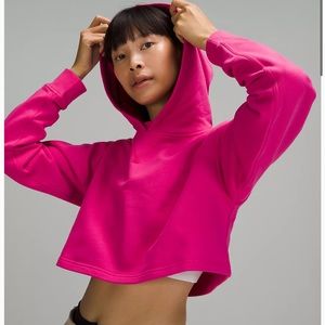 NWT Lululemon All Yours Cropped Hoodie in Sonic Pink